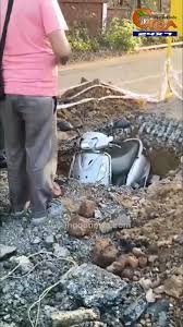Two-Wheeler Falls into Dug-Up Trench&hellip;
