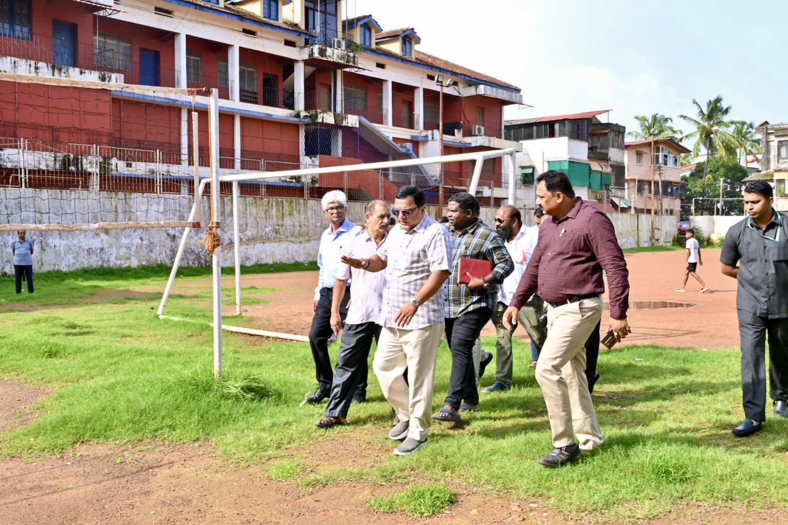Proposed Futsal Ground and Walking Track at New Vaddem Reviewed by  Mauvin Godinho and Officials